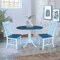 International Concepts Round 42 in. Dual Drop Leaf Dining Table with 2 Slat Back Chairs - 3 Piece Dining Set, 42 in W K05-42DP-C13P - alternate 5